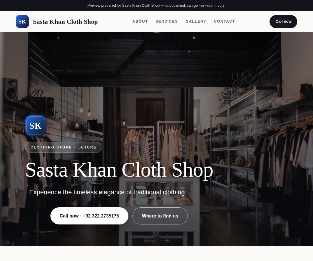 Sasta Khan Cloth Shop