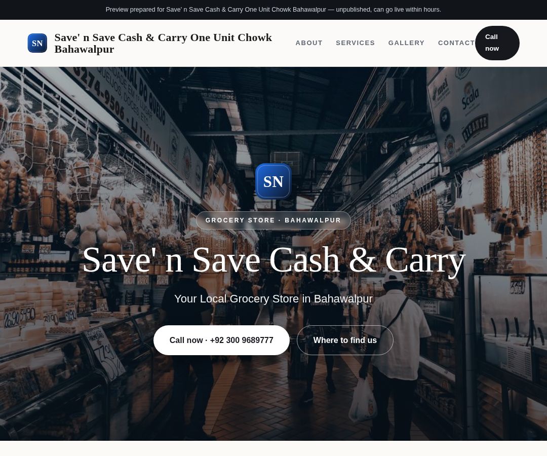 Save' n Save Cash & Carry One Unit Chowk Bahawalpur