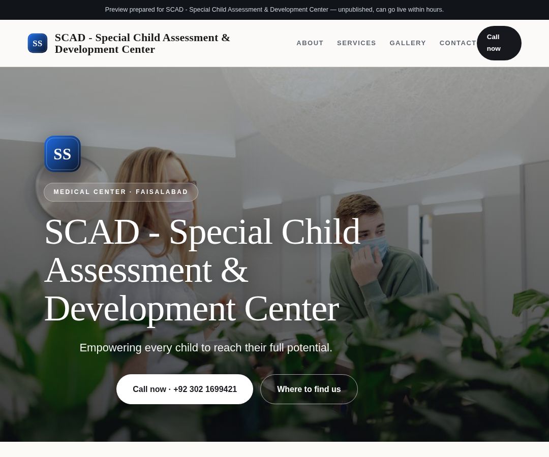 SCAD - Special Child Assessment & Development Center