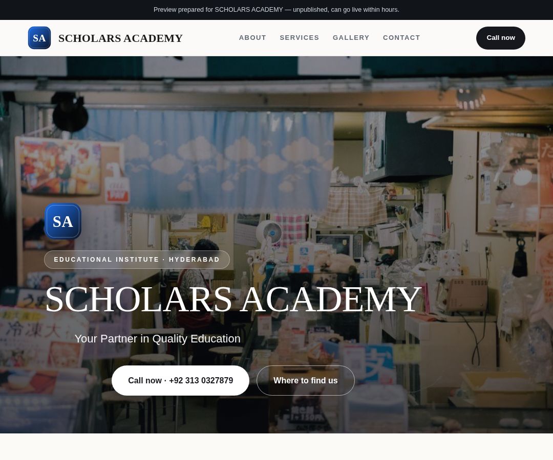 SCHOLARS ACADEMY