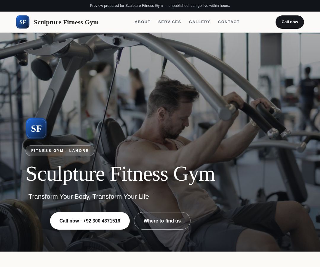 Sculpture Fitness Gym