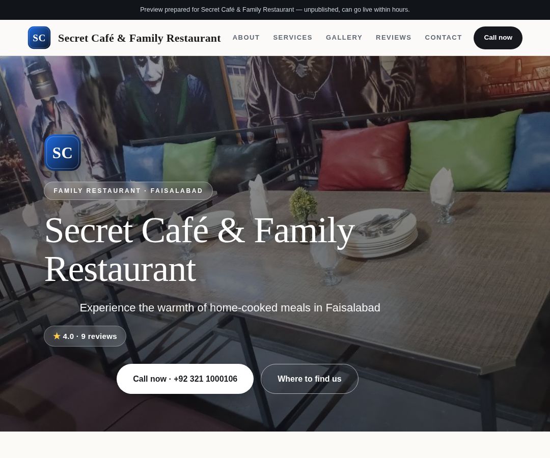 Secret Café & Family Restaurant
