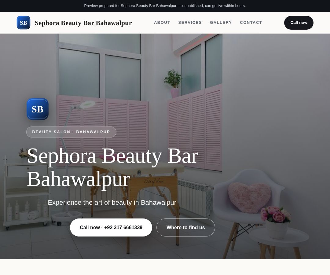 Sephora Beauty Bar Bahawalpur