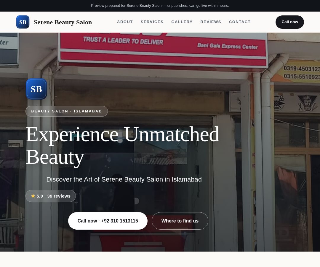 Serene Beauty Salon