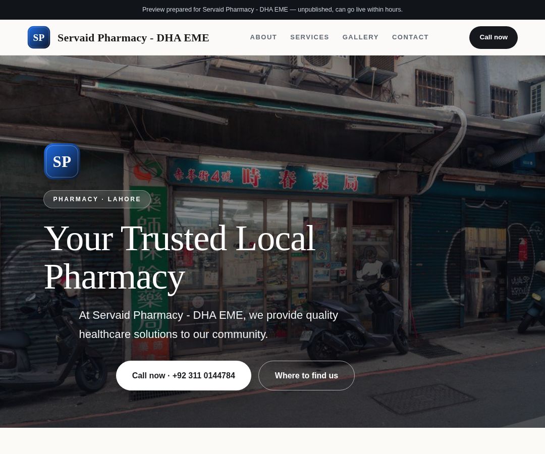 Servaid Pharmacy - DHA EME