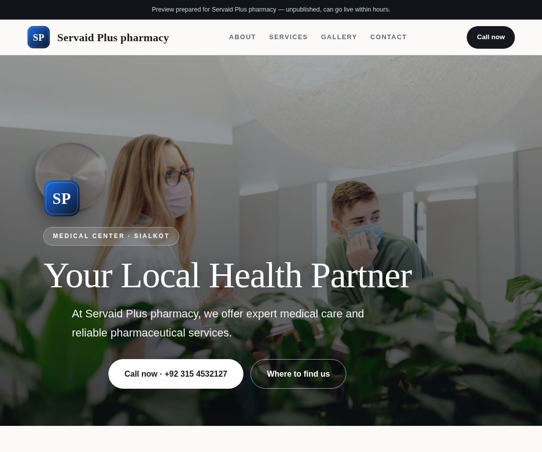 Servaid Plus pharmacy