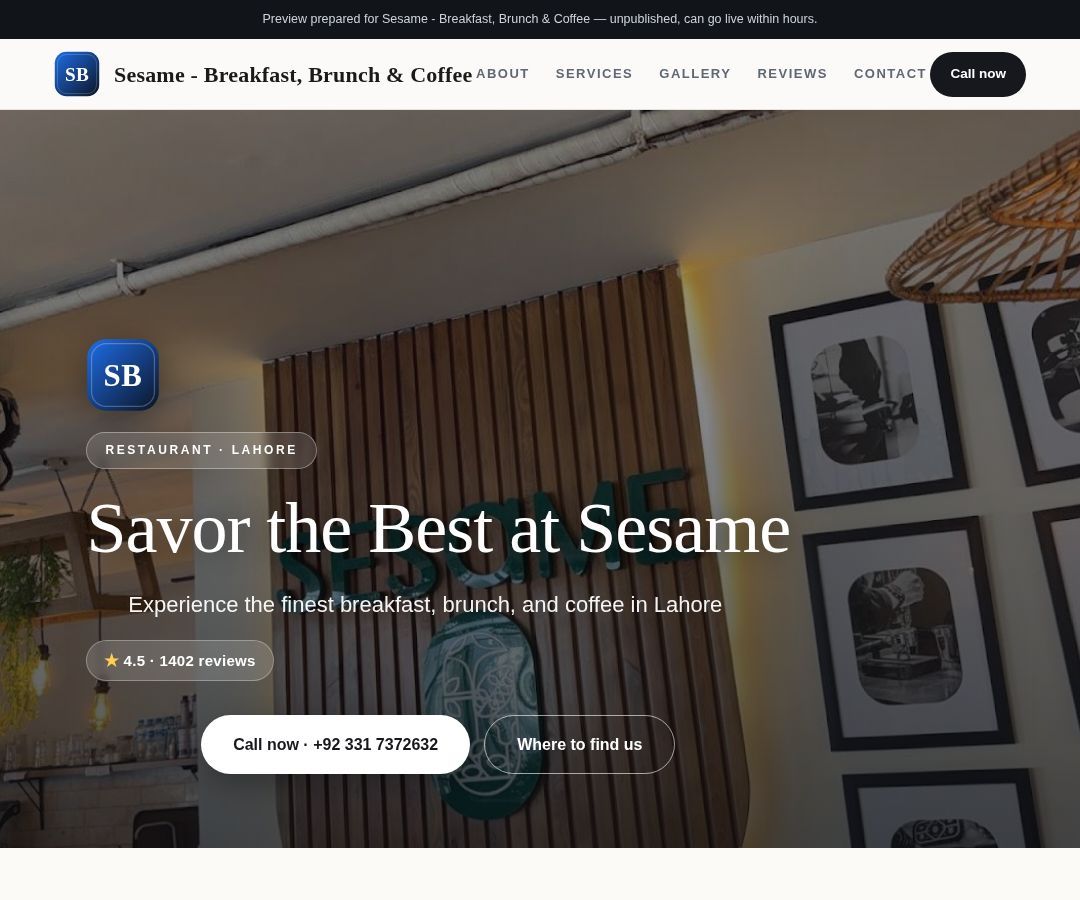 Sesame - Breakfast, Brunch & Coffee