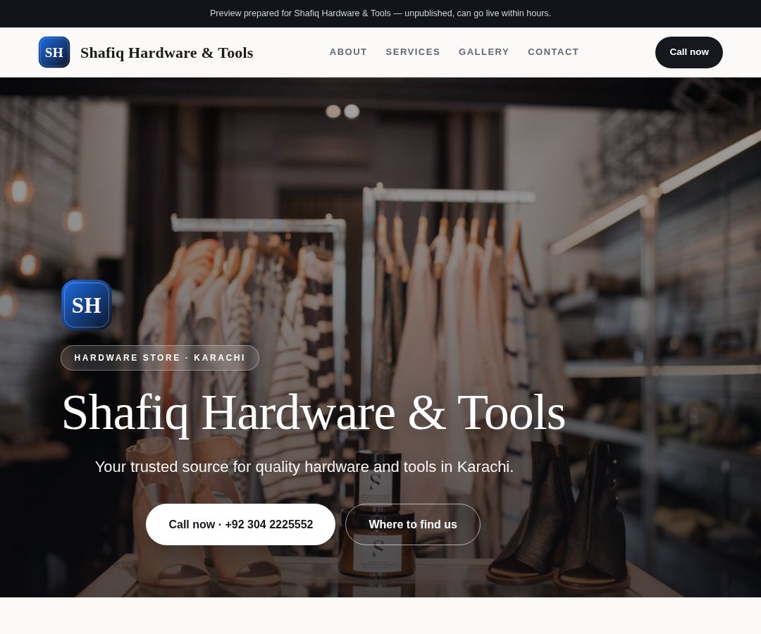 Shafiq Hardware & Tools