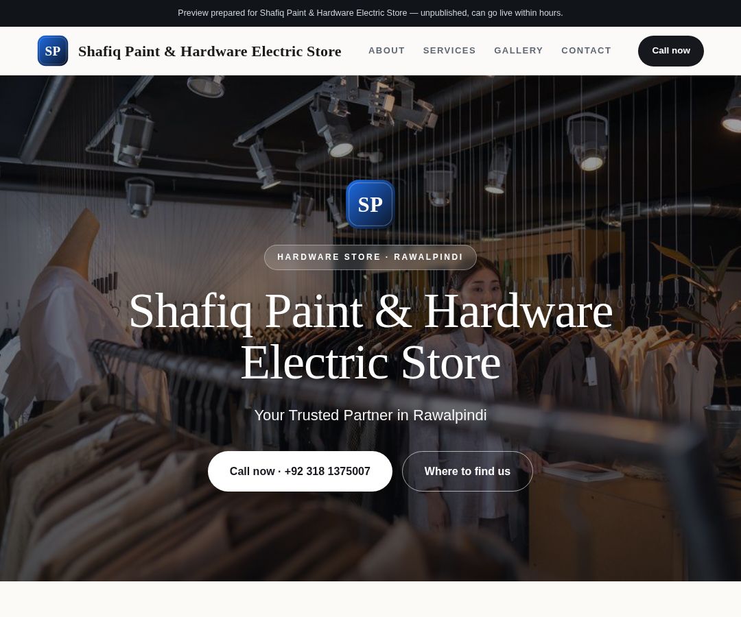 Shafiq Paint & Hardware Electric Store