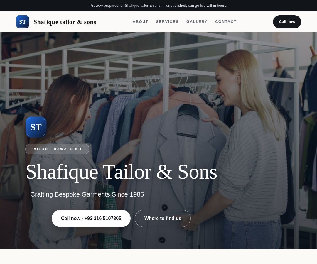 Shafique tailor & sons