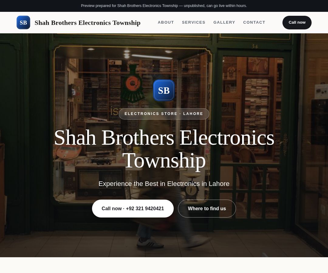 Shah Brothers Electronics Township