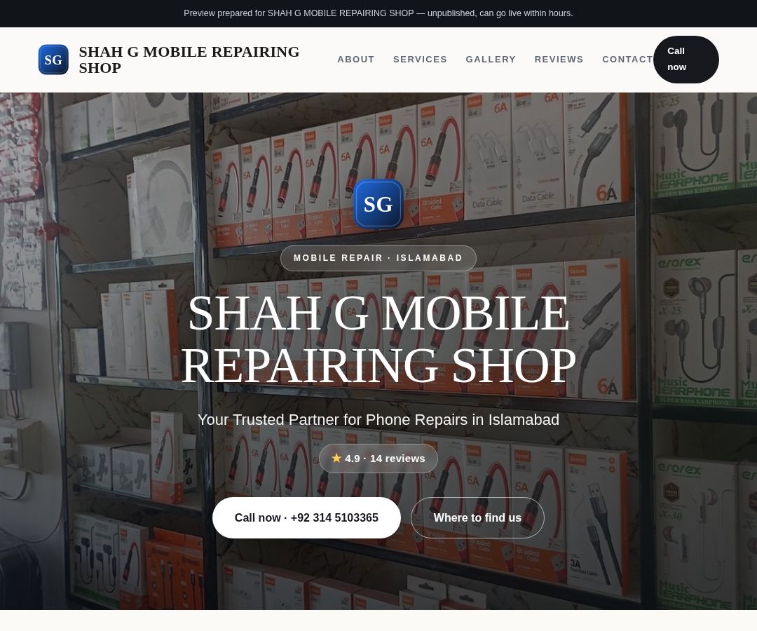 SHAH G MOBILE REPAIRING SHOP