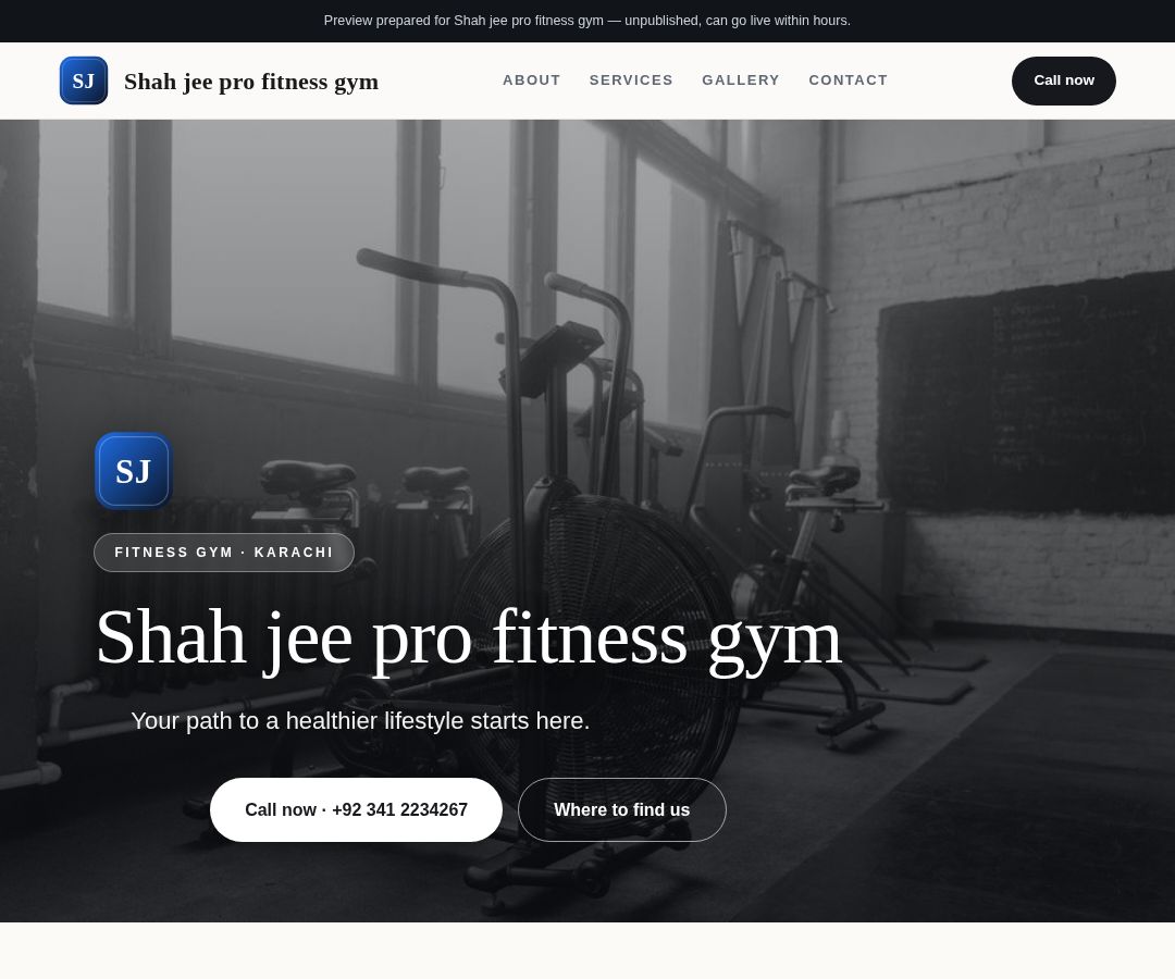 Shah jee pro fitness gym