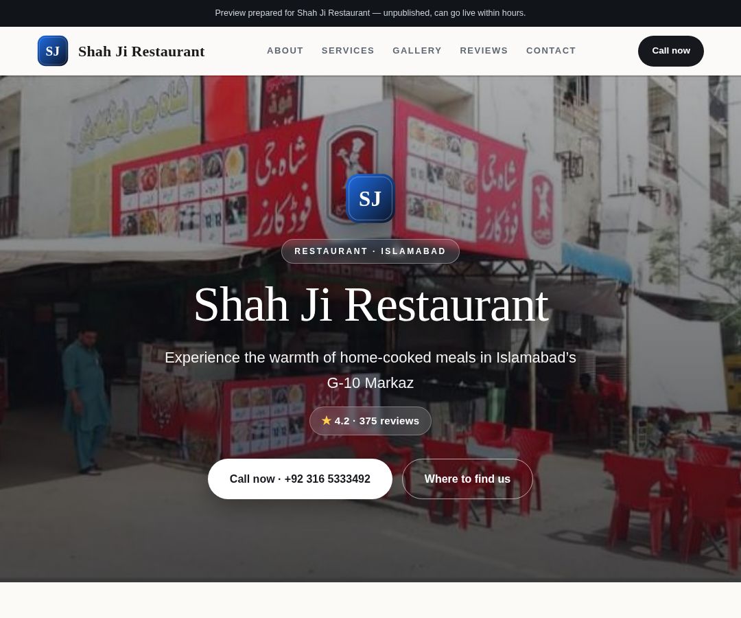 Shah Ji Restaurant