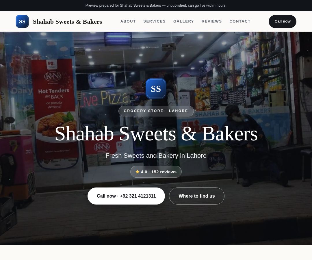 Shahab Sweets & Bakers
