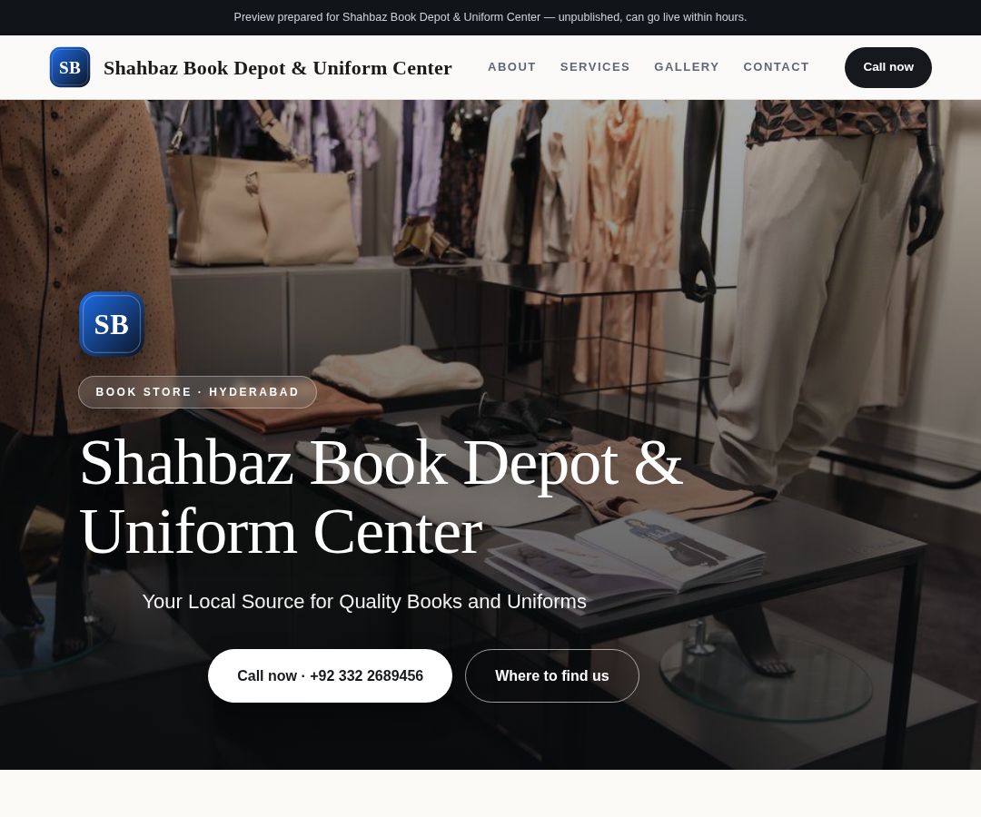 Shahbaz Book Depot & Uniform Center