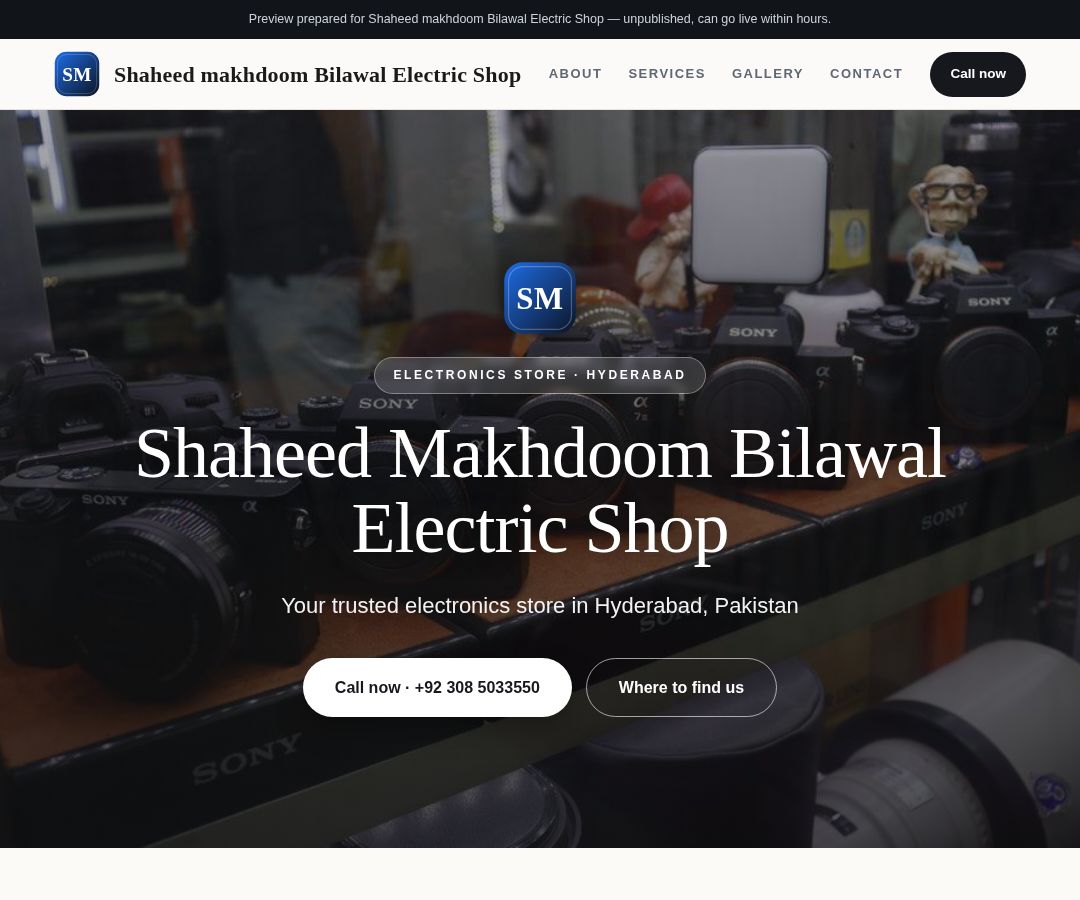 Shaheed makhdoom Bilawal Electric Shop