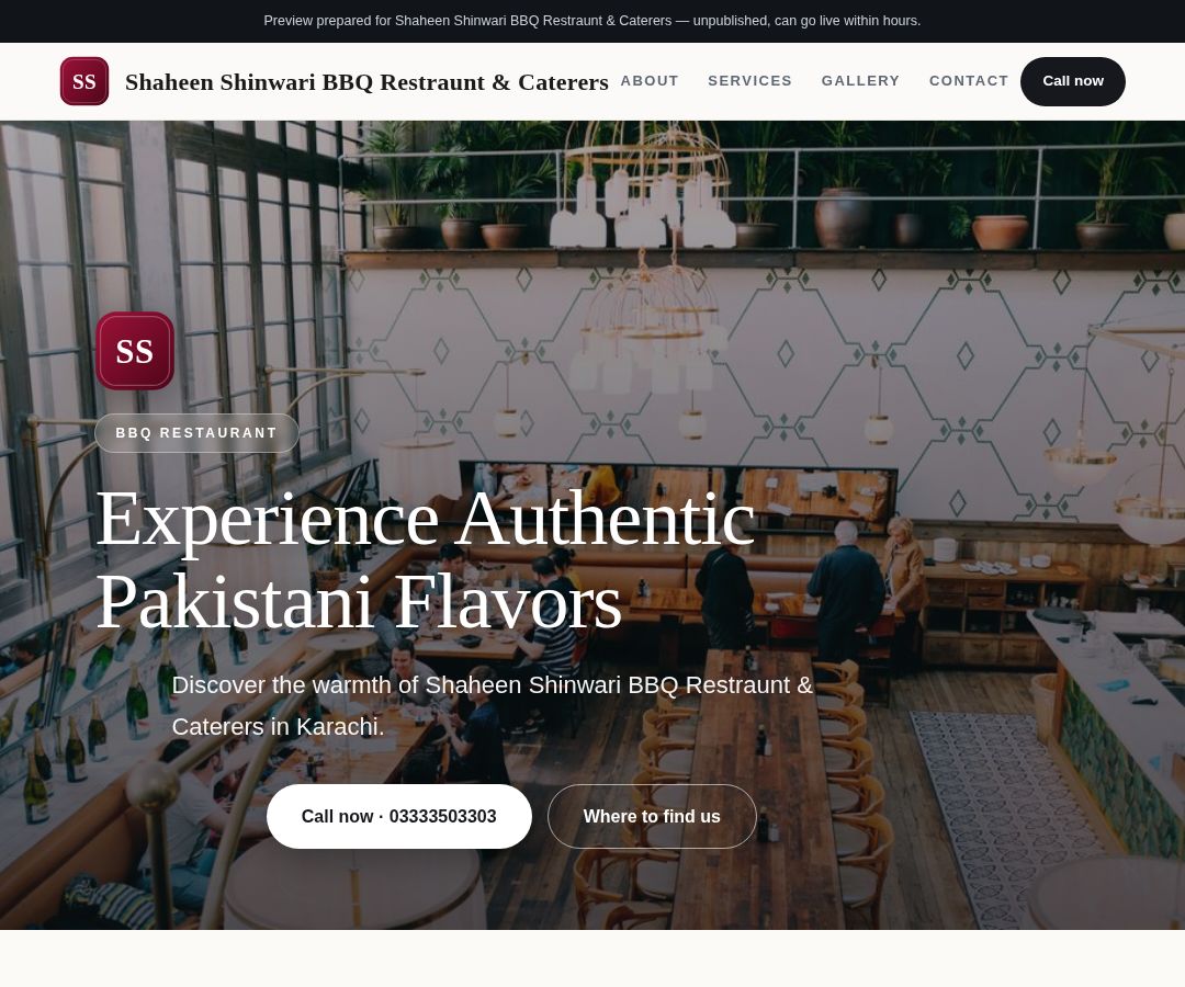 Shaheen Shinwari BBQ Restraunt & Caterers