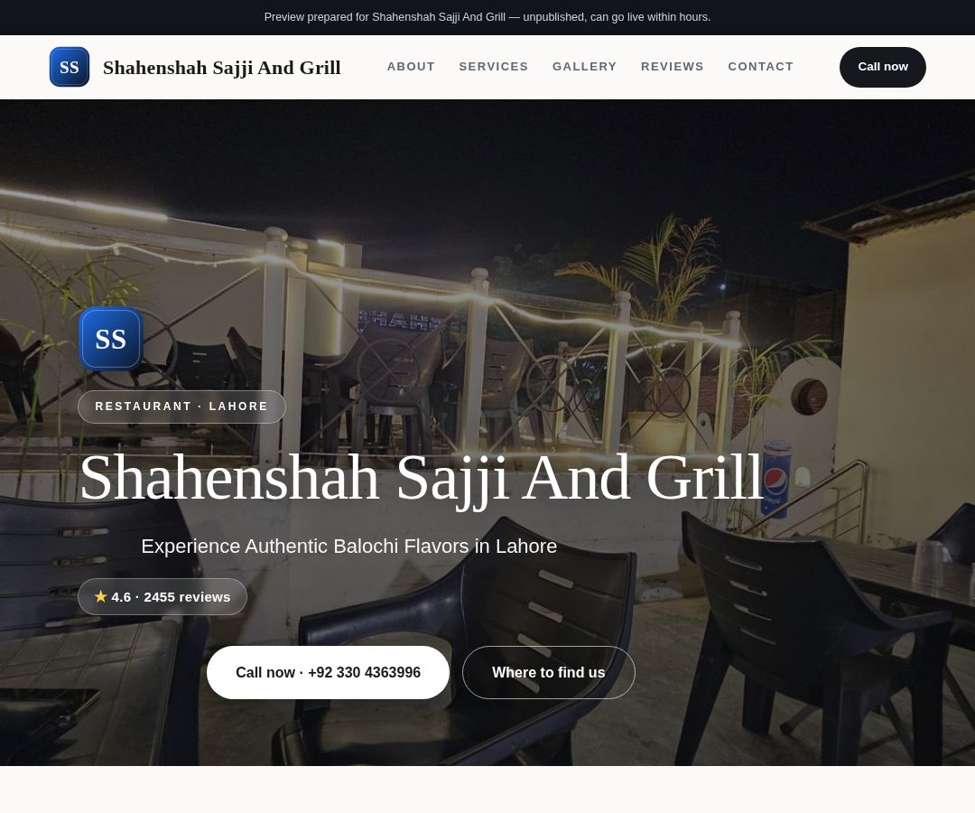 Shahenshah Sajji And Grill
