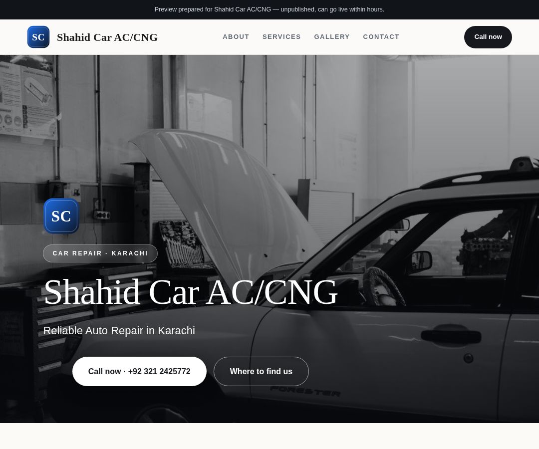Shahid Car AC/CNG