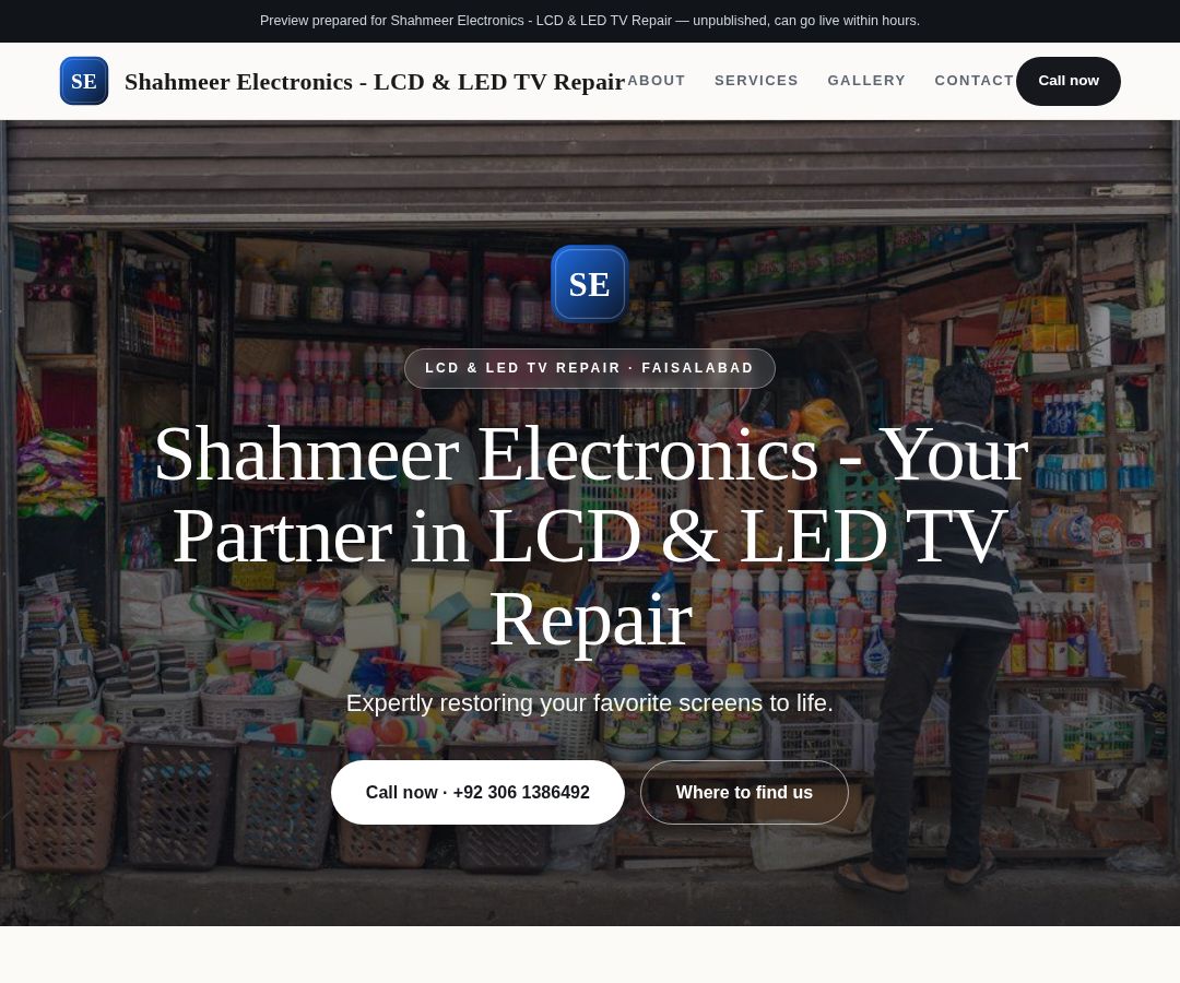 Shahmeer Electronics - LCD & LED TV Repair