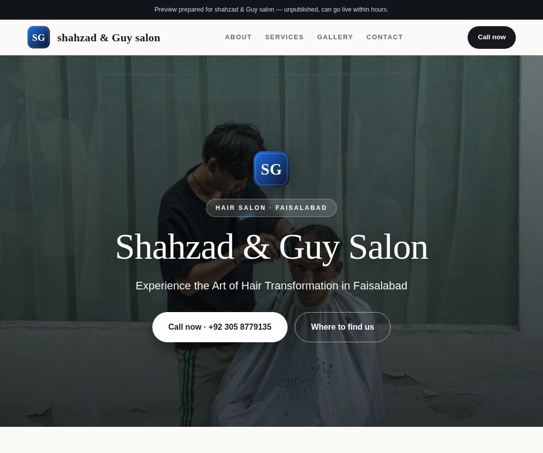 shahzad & Guy salon