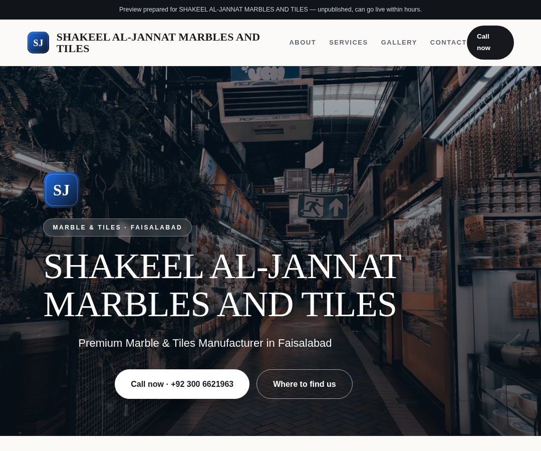 SHAKEEL AL-JANNAT MARBLES AND TILES