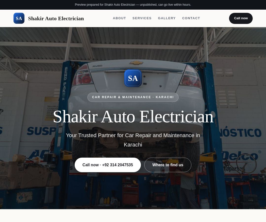 Shakir Auto Electrician