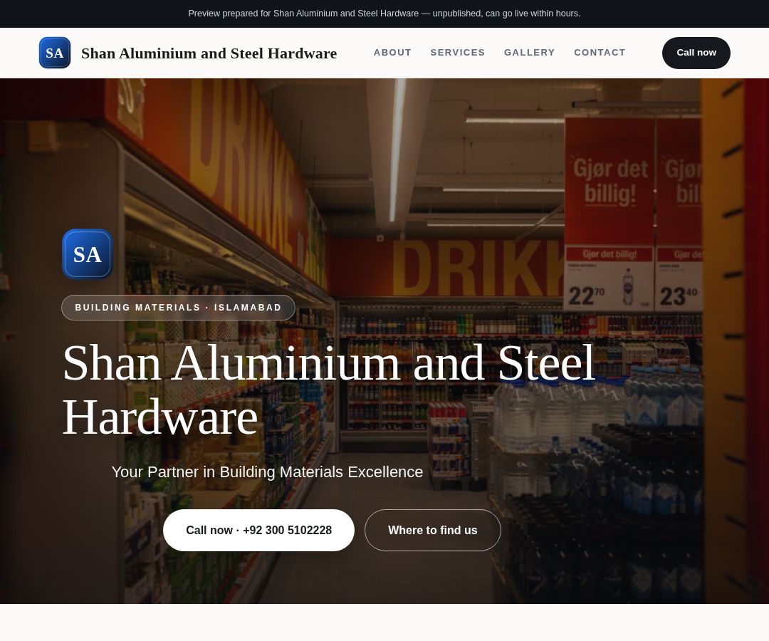 Shan Aluminium and Steel Hardware