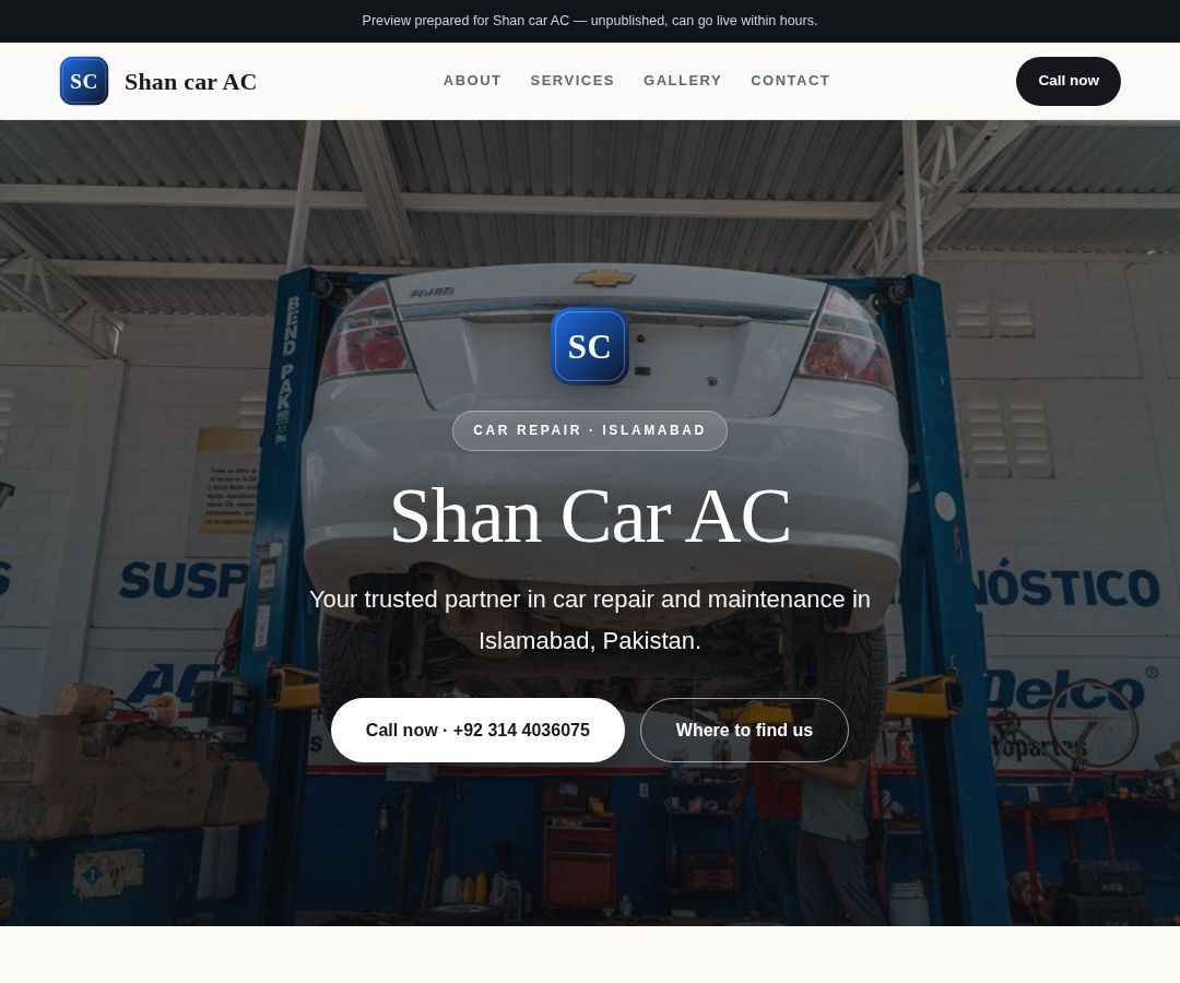 Shan car AC