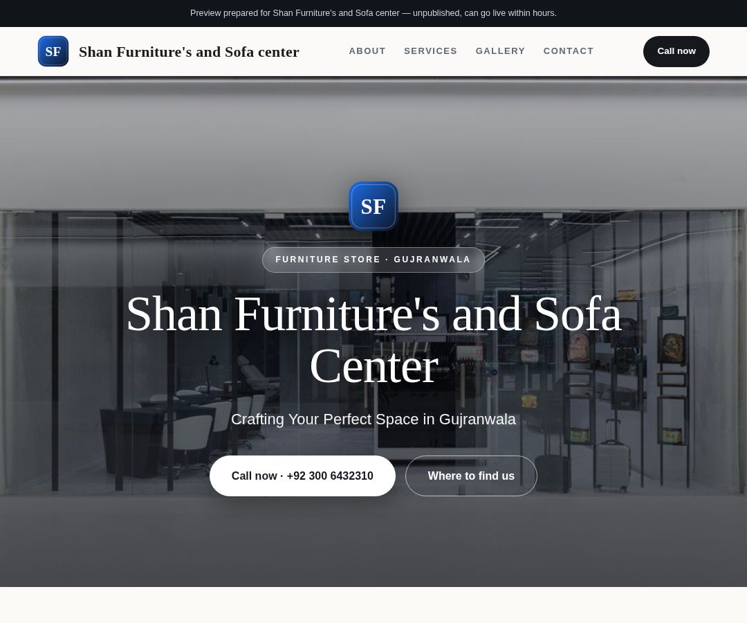 Shan Furniture's and Sofa center