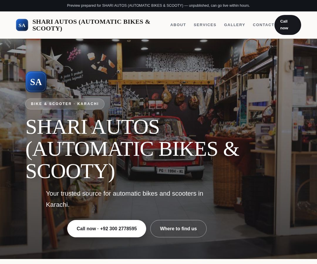 SHARI AUTOS (AUTOMATIC BIKES & SCOOTY)