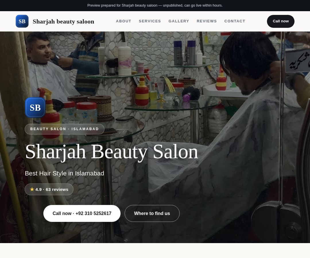 Sharjah beauty saloon