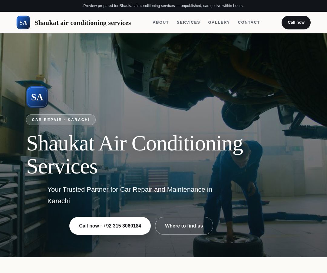 Shaukat air conditioning services