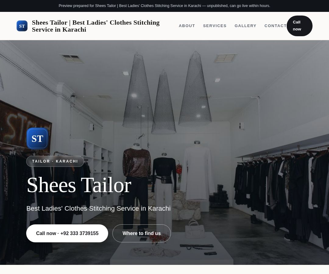 Shees Tailor | Best Ladies' Clothes Stitching Service in Karachi