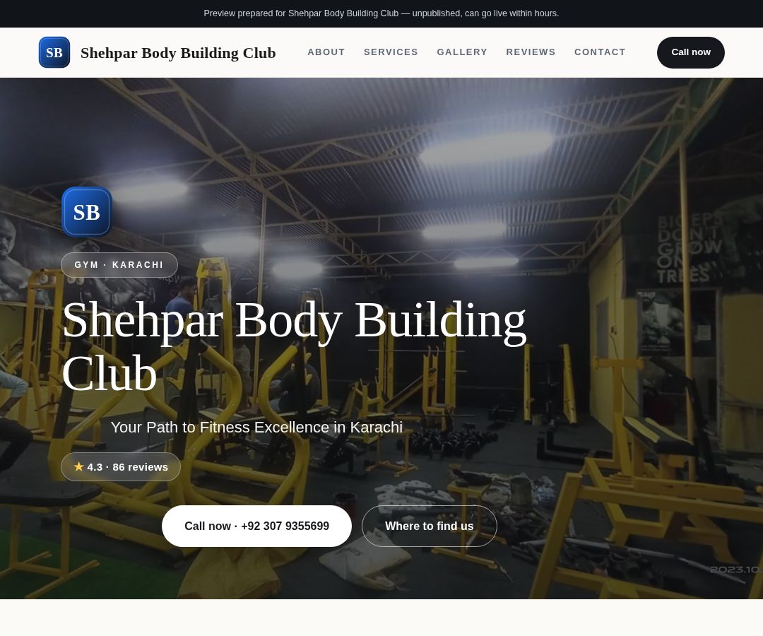 Shehpar Body Building Club