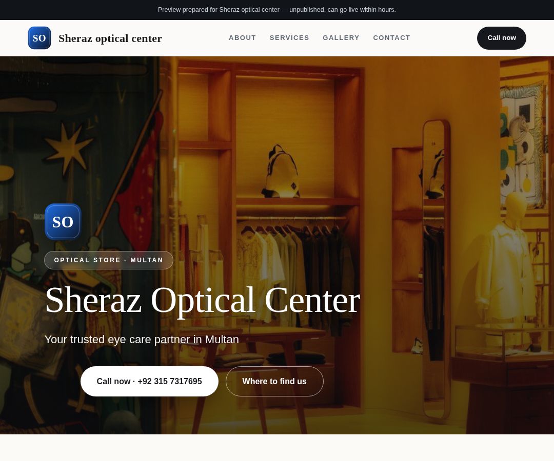 Sheraz optical center