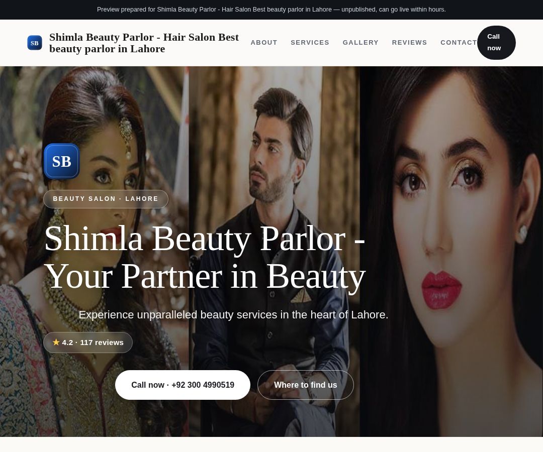 Shimla Beauty Parlor - Hair Salon Best beauty parlor in Lahore