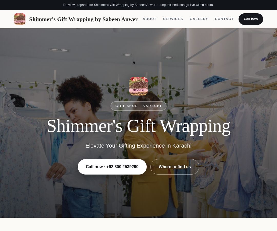 Shimmer's Gift Wrapping by Sabeen Anwer