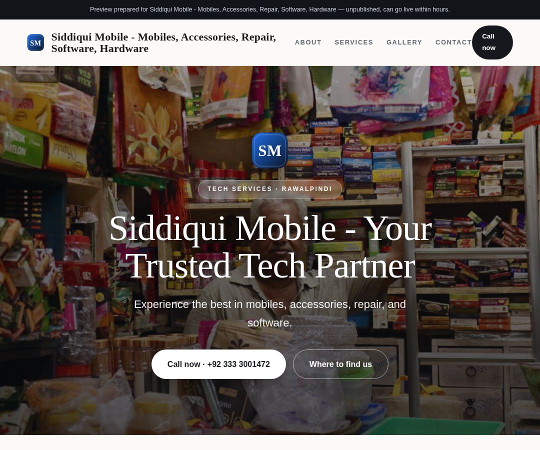 Siddiqui Mobile - Mobiles, Accessories, Repair, Software, Hardware