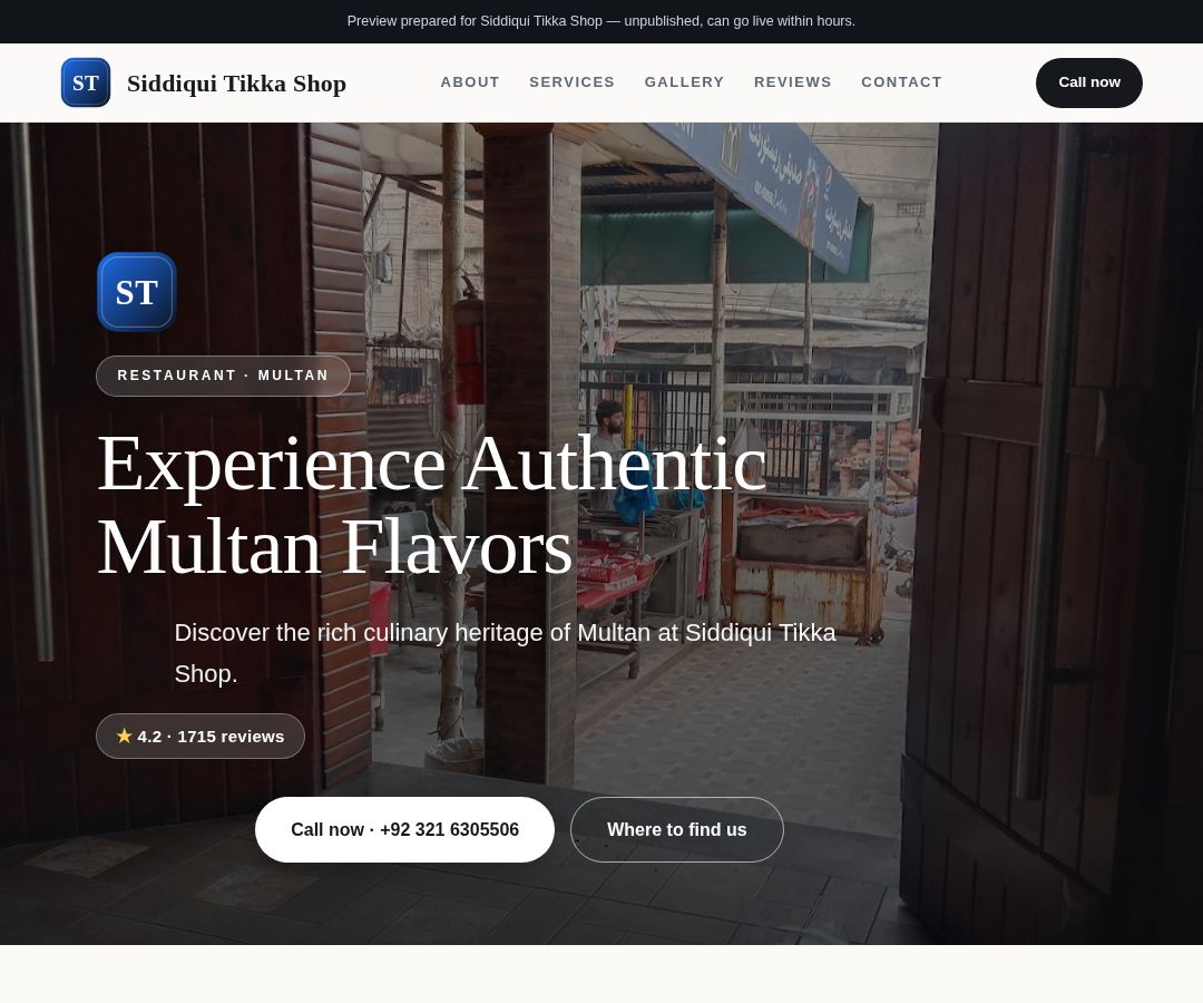 Siddiqui Tikka Shop