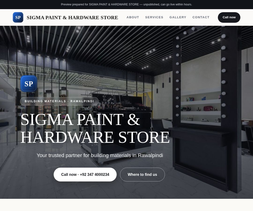 SIGMA PAINT & HARDWARE STORE