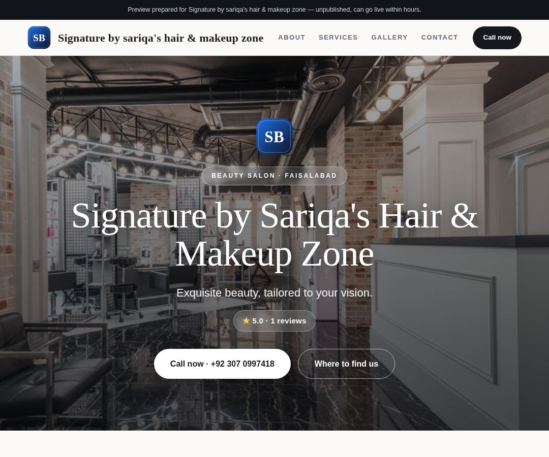 Signature by sariqa's hair & makeup zone