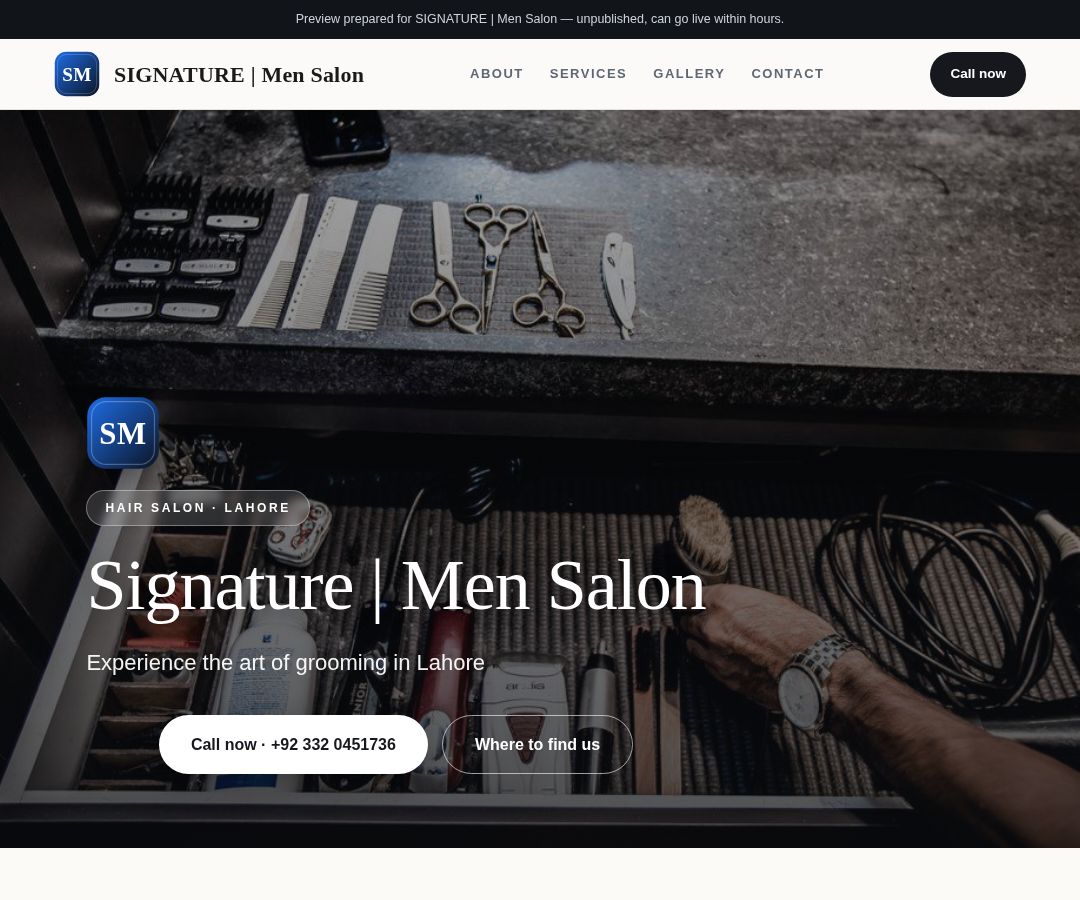 SIGNATURE | Men Salon