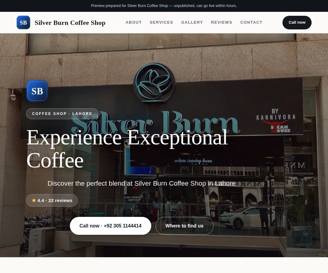 Silver Burn Coffee Shop