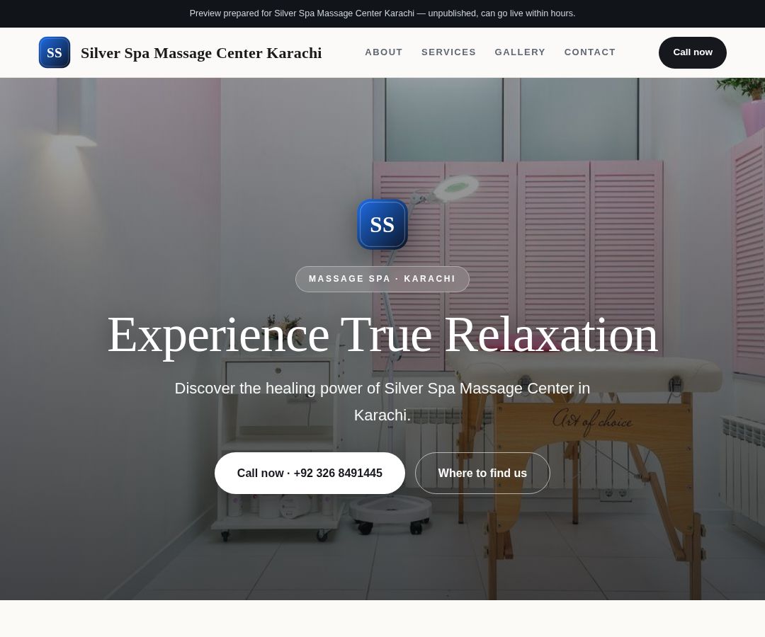 Silver Spa Massage Center Karachi