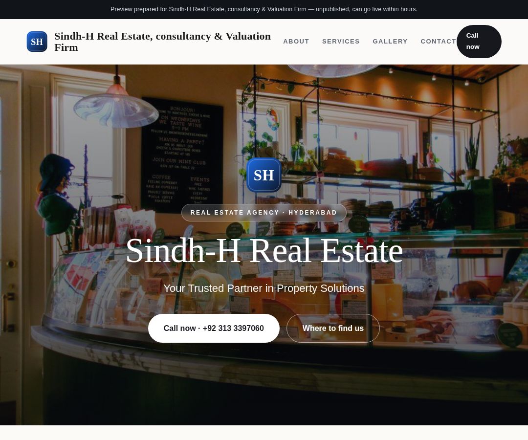 Sindh-H Real Estate, consultancy & Valuation Firm