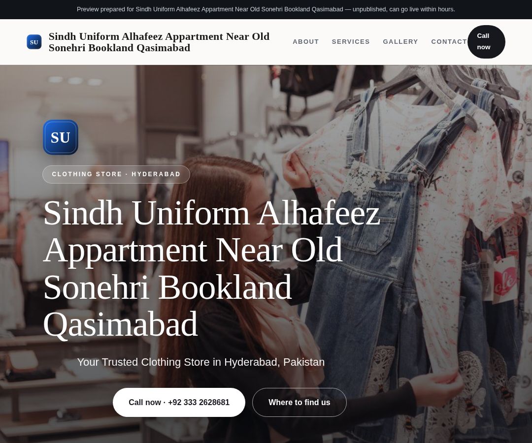 Sindh Uniform Alhafeez Appartment Near Old Sonehri Bookland Qasimabad