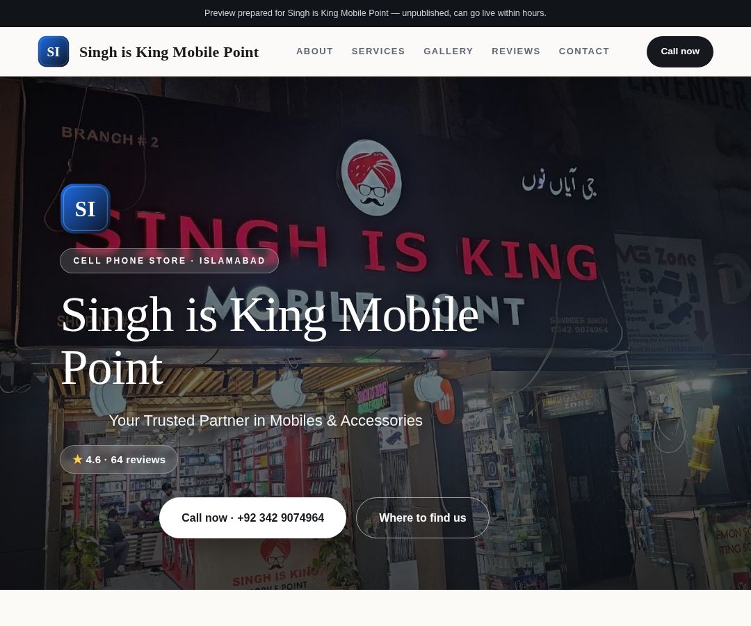Singh is King Mobile Point