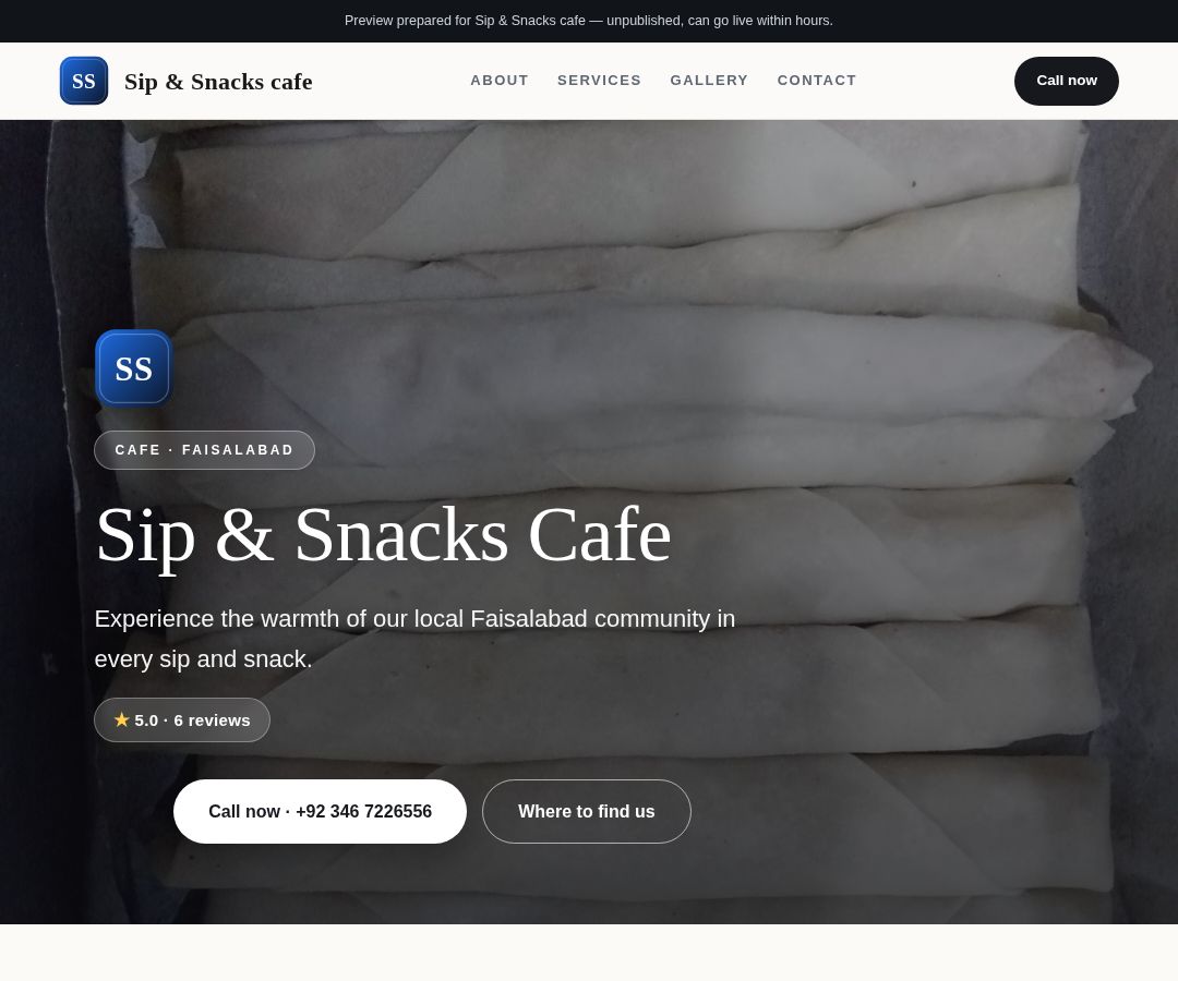 Sip & Snacks cafe